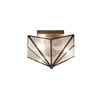 Star 2 Light 16" Wide Semi-Flush Ceiling Fixture