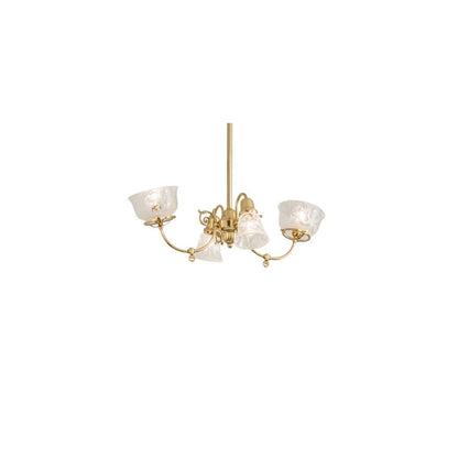 Long Revival Gas and Electric 4 Light 22" Wide Chandelier