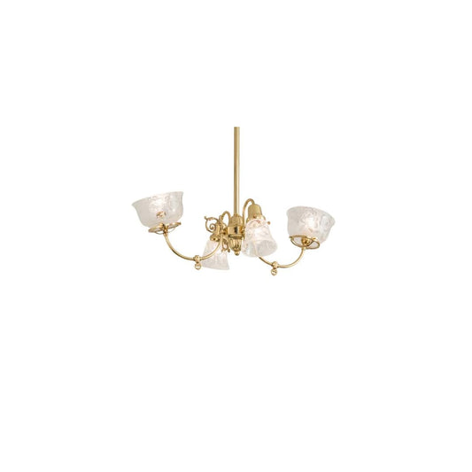 Long Revival Gas and Electric 4 Light 22" Wide Chandelier