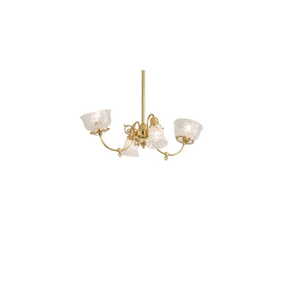 Long Revival Gas and Electric 4 Light 22" Wide Chandelier