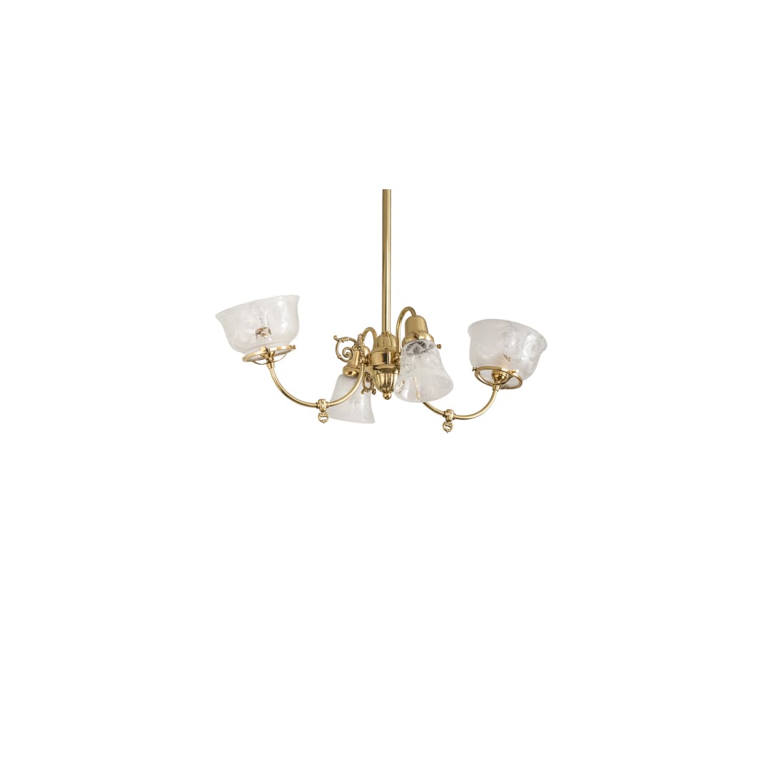 Long Revival Gas and Electric 4 Light 22" Wide Chandelier