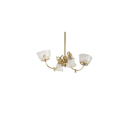 Long Revival Gas and Electric 4 Light 22" Wide Chandelier