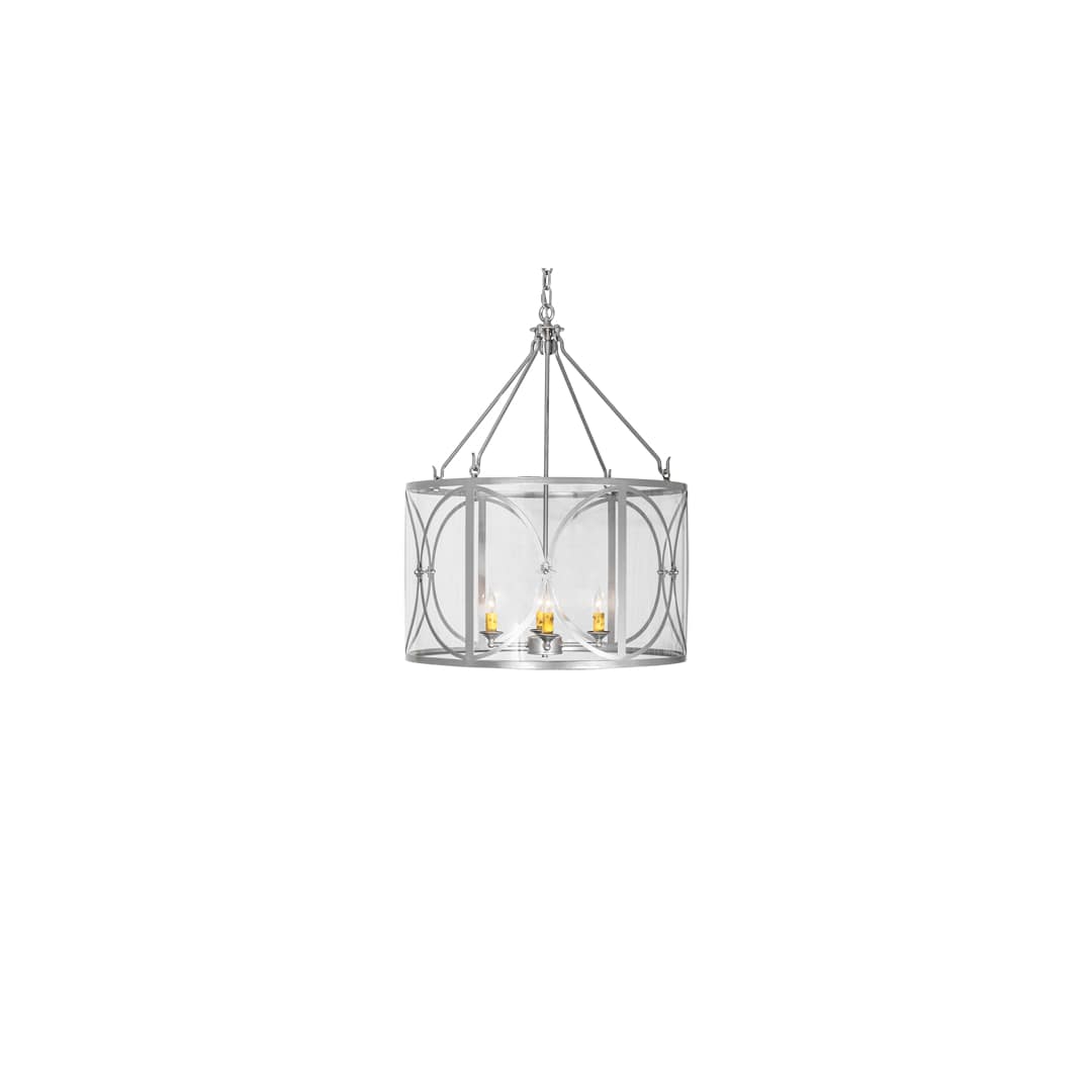 4 Light 24" Wide Taper Candle Pendant