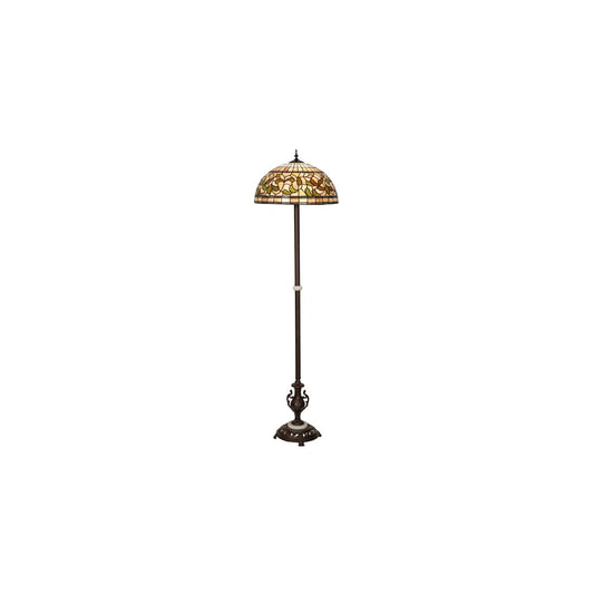 Tiffany Turning Leaf 71" Tall Buffet Floor Lamp
