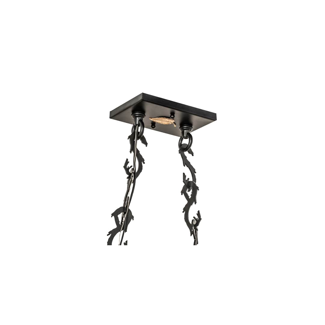 6 Light 36" Wide Abstract Linear Pendant