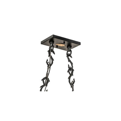 6 Light 36" Wide Abstract Linear Pendant