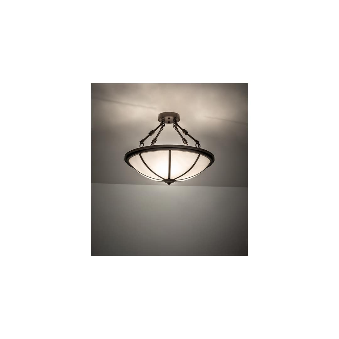 Commerce 3 Light 20" Wide Semi-Flush Bowl Ceiling Fixture