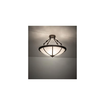 Commerce 3 Light 20" Wide Semi-Flush Bowl Ceiling Fixture