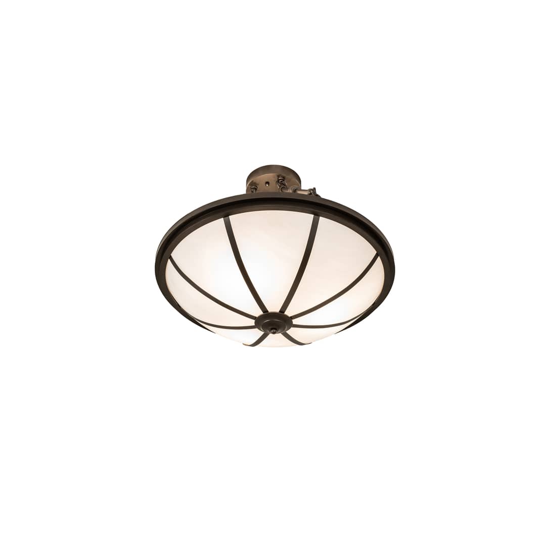 Commerce 3 Light 20" Wide Semi-Flush Bowl Ceiling Fixture