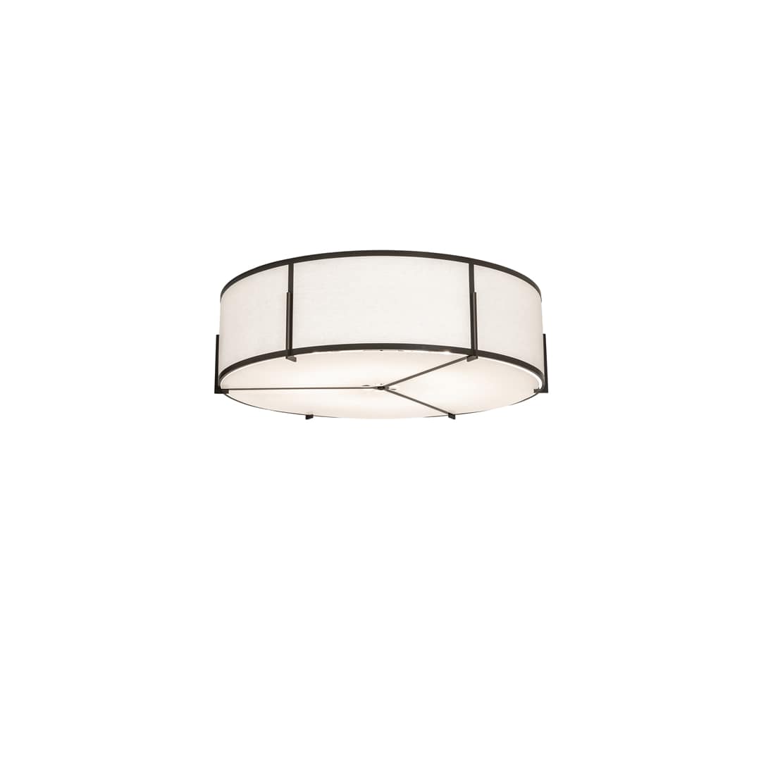 Cilindro Structure 12 Light 60" Wide Semi-Flush Drum Ceiling Fixture