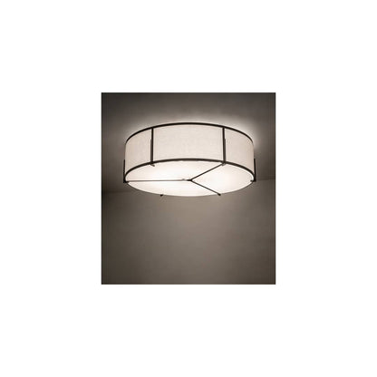 Cilindro Structure 12 Light 60" Wide Semi-Flush Drum Ceiling Fixture