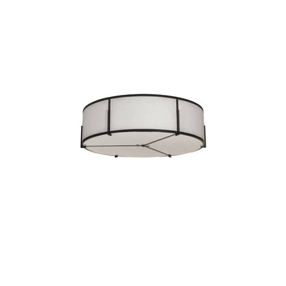 Cilindro Structure 12 Light 60" Wide Semi-Flush Drum Ceiling Fixture