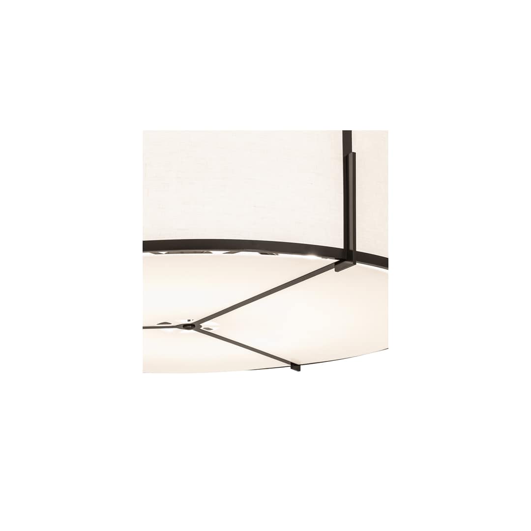 Cilindro Structure 12 Light 60" Wide Semi-Flush Drum Ceiling Fixture