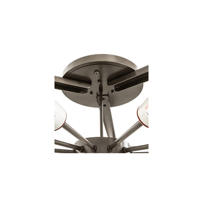 Cilindro Structure 12 Light 60" Wide Semi-Flush Drum Ceiling Fixture