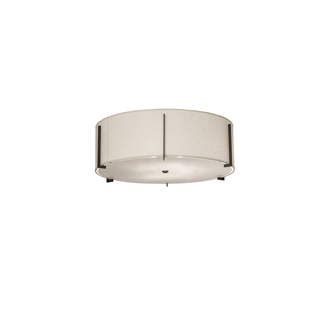 Cilindro Structure 6 Light 42" Wide Semi-Flush Drum Ceiling Fixture