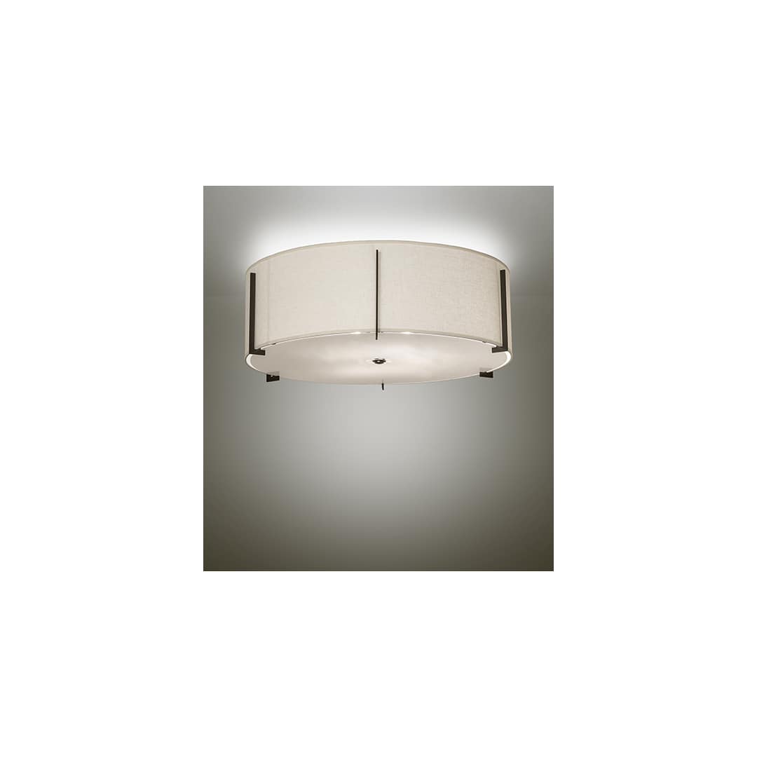 Cilindro Structure 6 Light 42" Wide Semi-Flush Drum Ceiling Fixture