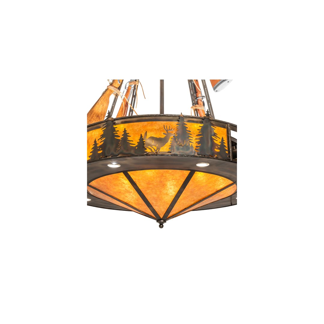 8 Light 48" Wide Abstract Pendant