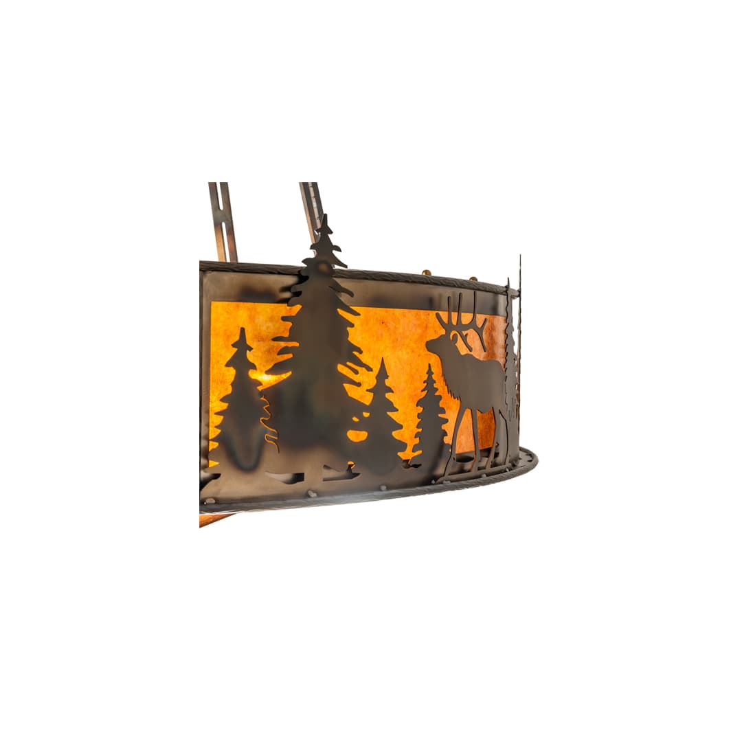 8 Light 48" Wide Abstract Pendant