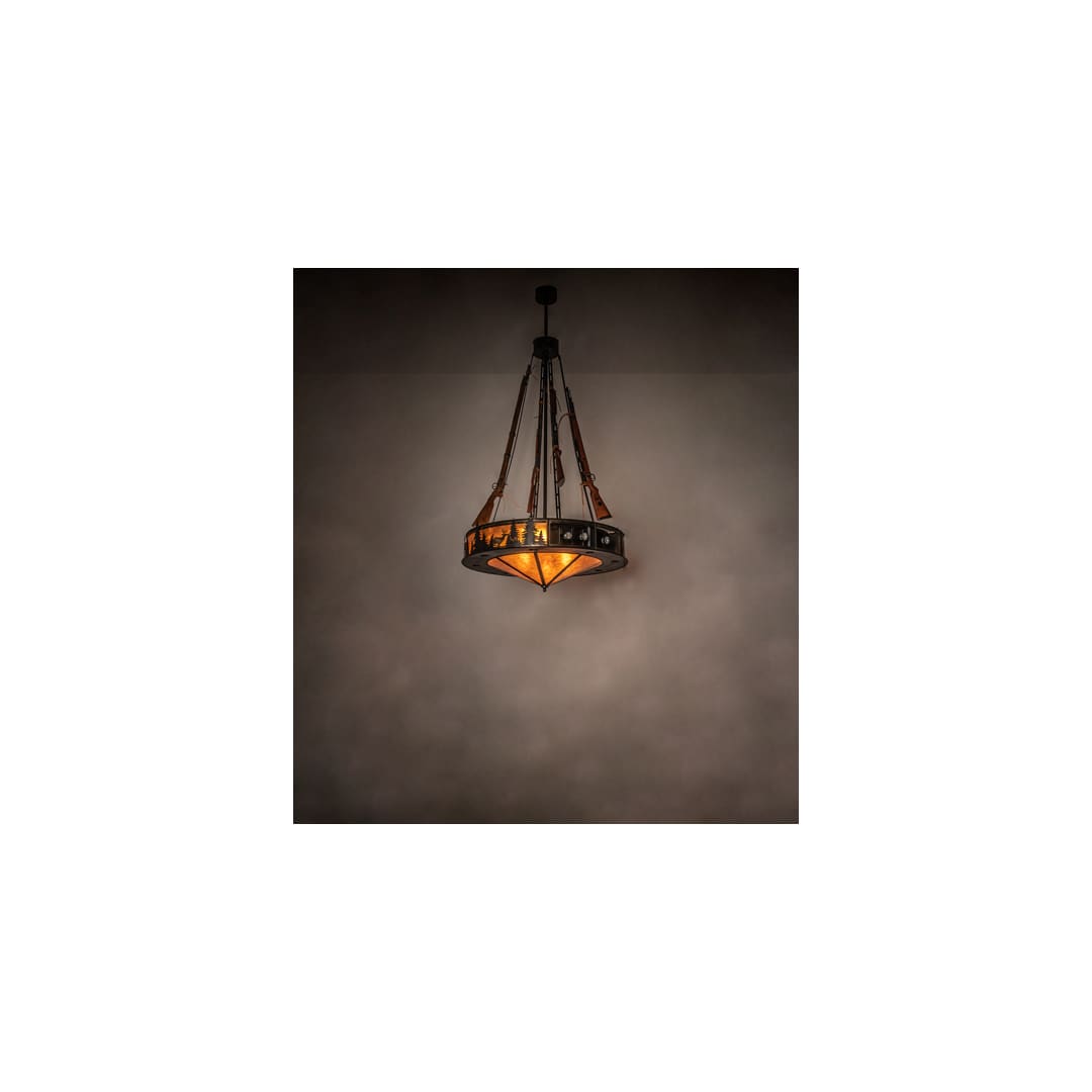 8 Light 48" Wide Abstract Pendant