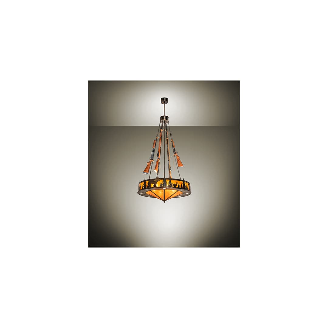 8 Light 48" Wide Abstract Pendant