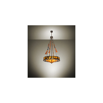 8 Light 48" Wide Abstract Pendant