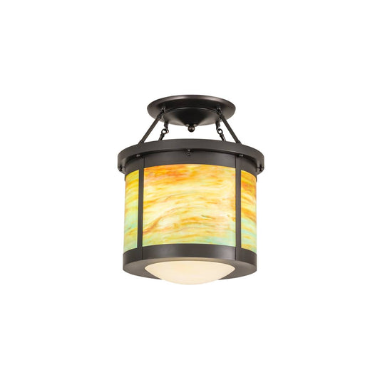 Arts and Crafts 4 Light 20" Wide Semi-Flush Ceiling Fixture