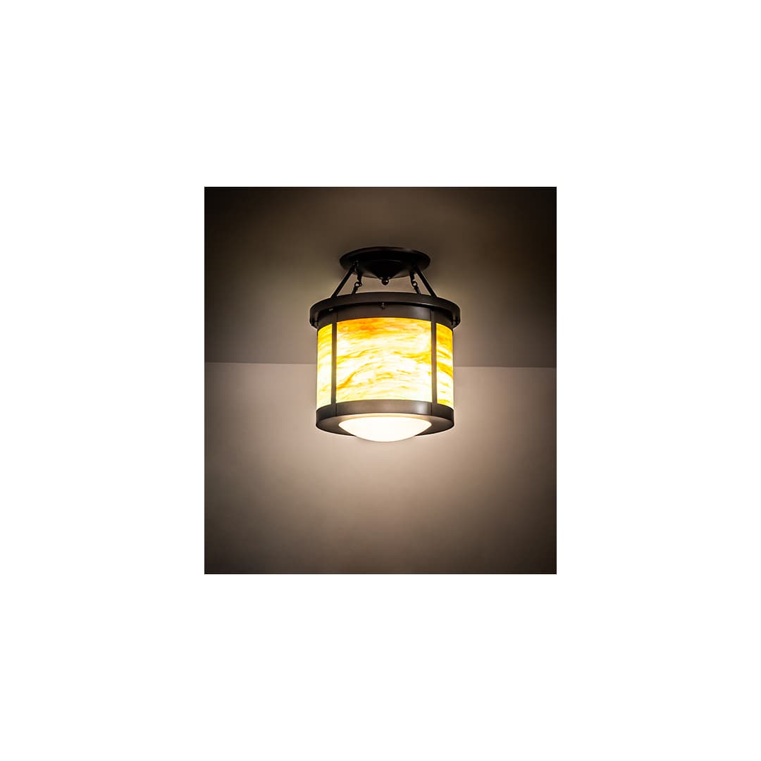 Arts and Crafts 4 Light 20" Wide Semi-Flush Ceiling Fixture