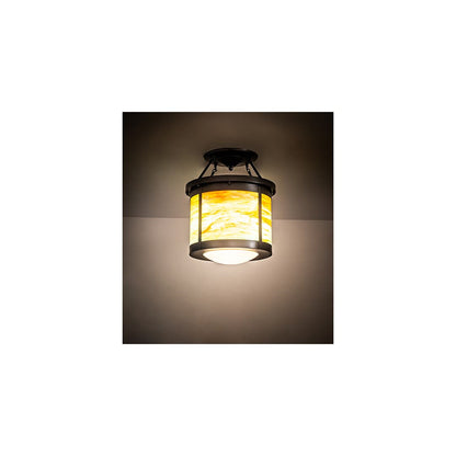 Arts and Crafts 4 Light 20" Wide Semi-Flush Ceiling Fixture