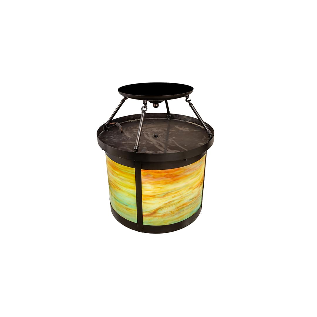 Arts and Crafts 4 Light 20" Wide Semi-Flush Ceiling Fixture