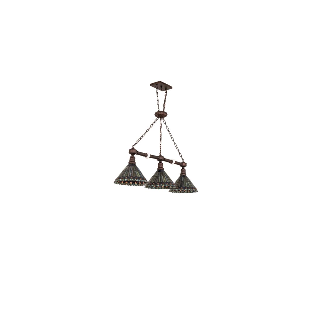 3 Light 45" Wide Linear Pendant