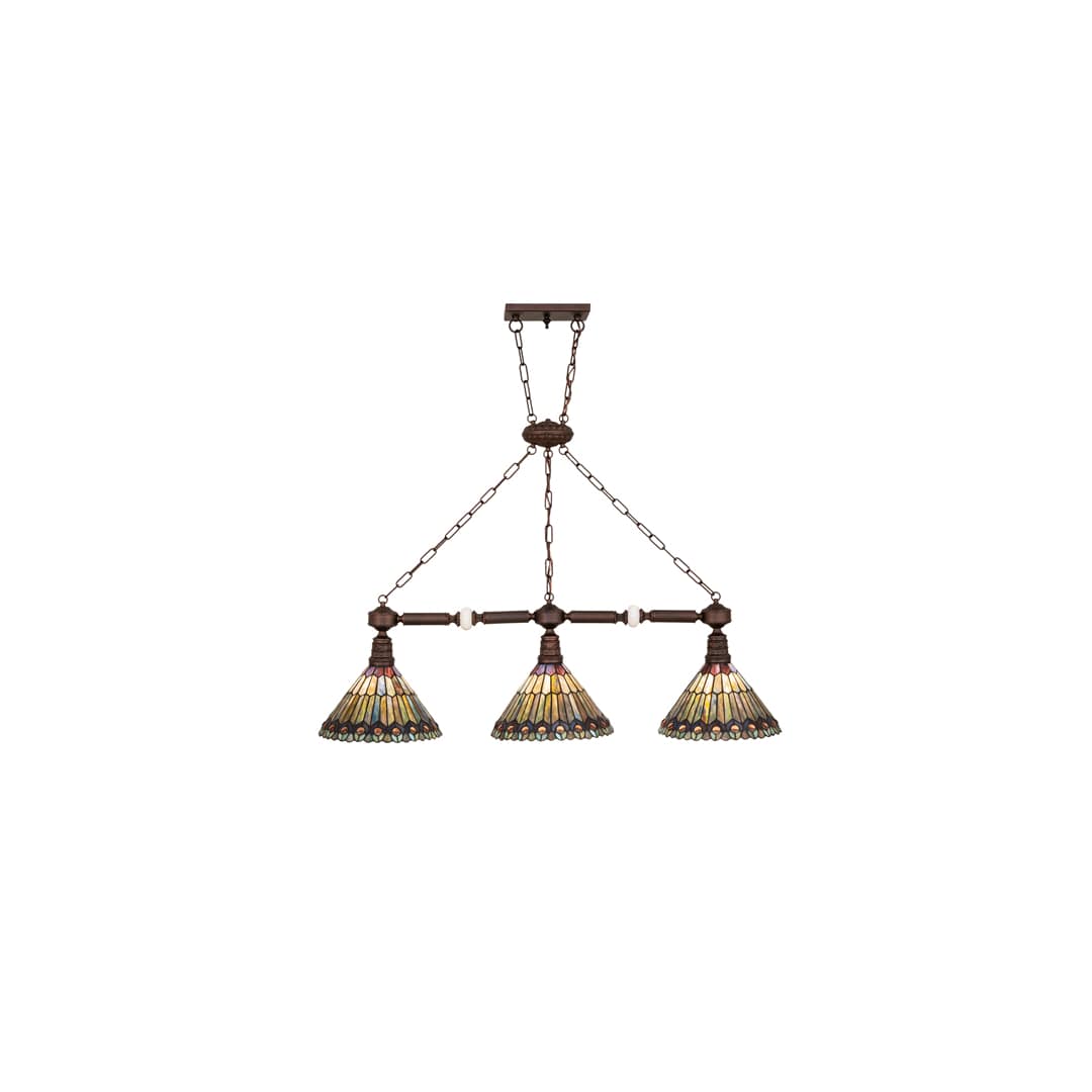 3 Light 45" Wide Linear Pendant