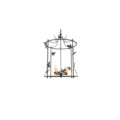 4 Light 25" Wide Taper Candle Pendant