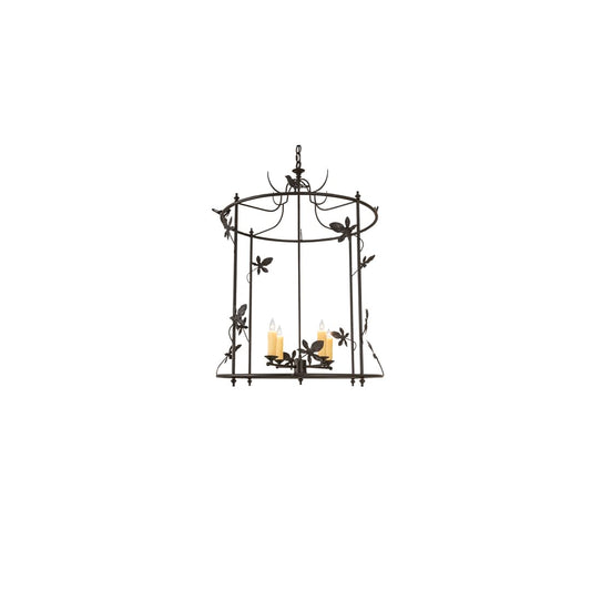 4 Light 25" Wide Taper Candle Pendant