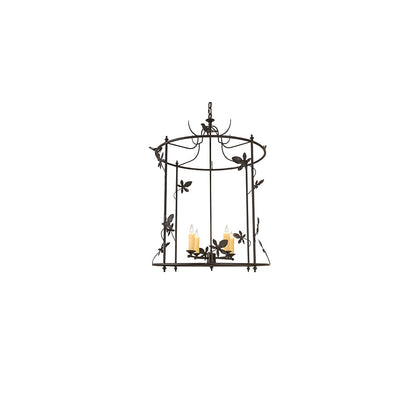 4 Light 25" Wide Taper Candle Pendant