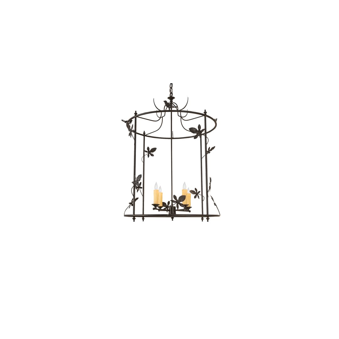 4 Light 25" Wide Taper Candle Pendant