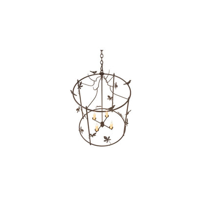 4 Light 25" Wide Taper Candle Pendant