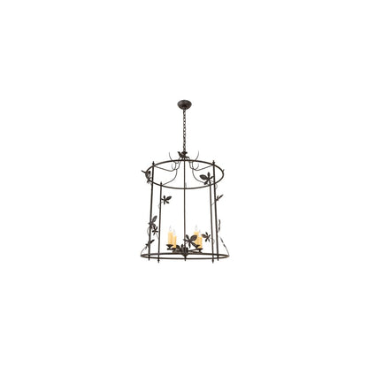 4 Light 25" Wide Taper Candle Pendant