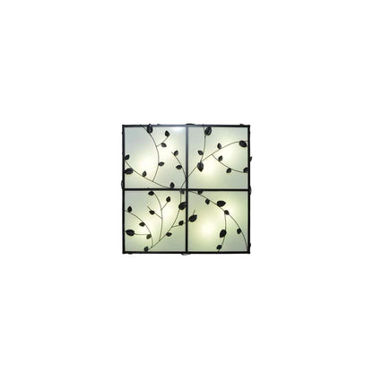 Ivy 8 Light 51" Wide Flush Mount Square Ceiling Fixture - Textured Black Finish - Medium Bulb Base