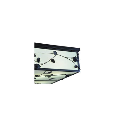 Ivy 8 Light 51" Wide Flush Mount Square Ceiling Fixture - Textured Black Finish - Medium Bulb Base