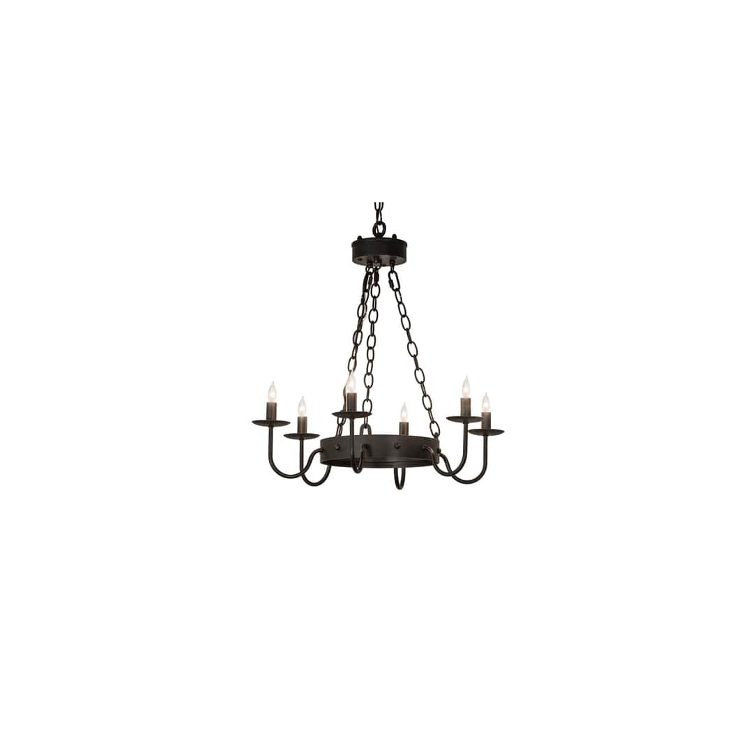 Edinburgh 6 Light 24" Wide Taper Candle Style Chandelier