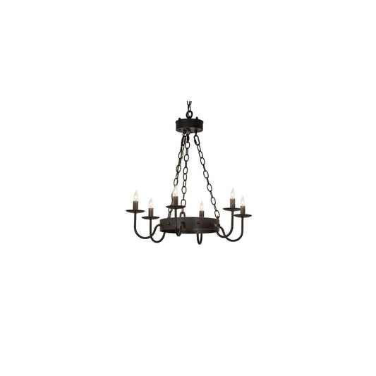 Edinburgh 6 Light 24" Wide Taper Candle Style Chandelier