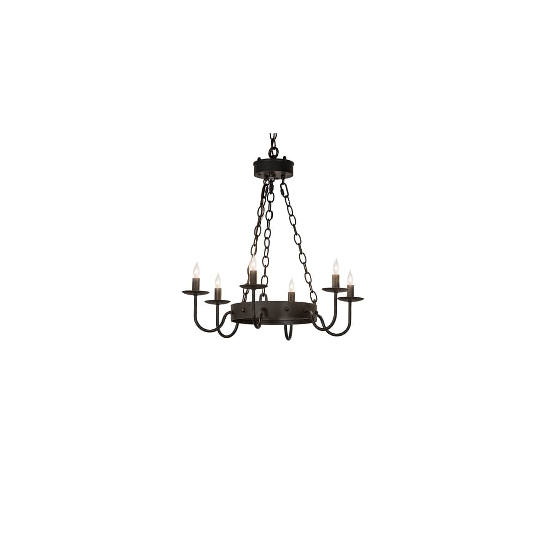 Edinburgh 6 Light 24" Wide Taper Candle Style Chandelier