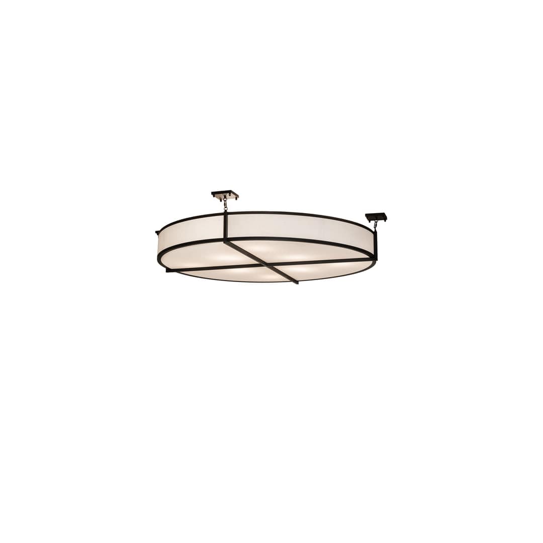 Cilindro Structure 8 Light 60" Wide Semi-Flush Drum Ceiling Fixture