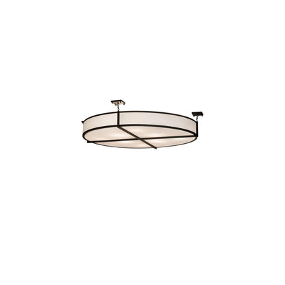 Cilindro Structure 8 Light 60" Wide Semi-Flush Drum Ceiling Fixture