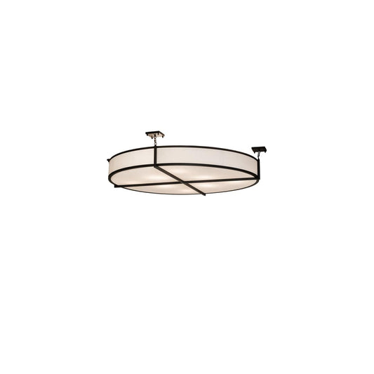 Cilindro Structure 8 Light 60" Wide Semi-Flush Drum Ceiling Fixture