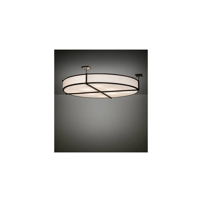 Cilindro Structure 8 Light 60" Wide Semi-Flush Drum Ceiling Fixture