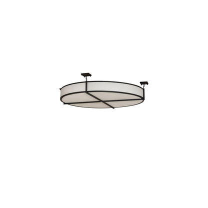 Cilindro Structure 8 Light 60" Wide Semi-Flush Drum Ceiling Fixture