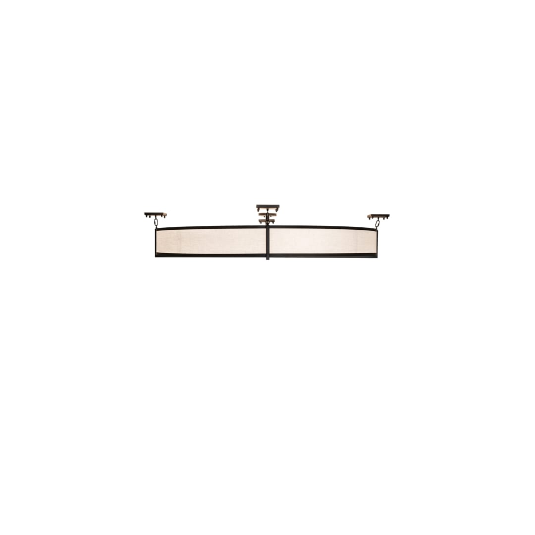 Cilindro Structure 8 Light 60" Wide Semi-Flush Drum Ceiling Fixture
