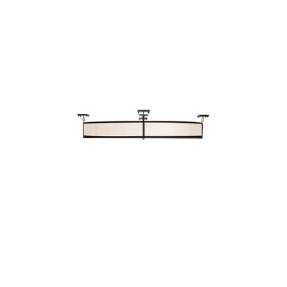 Cilindro Structure 8 Light 60" Wide Semi-Flush Drum Ceiling Fixture