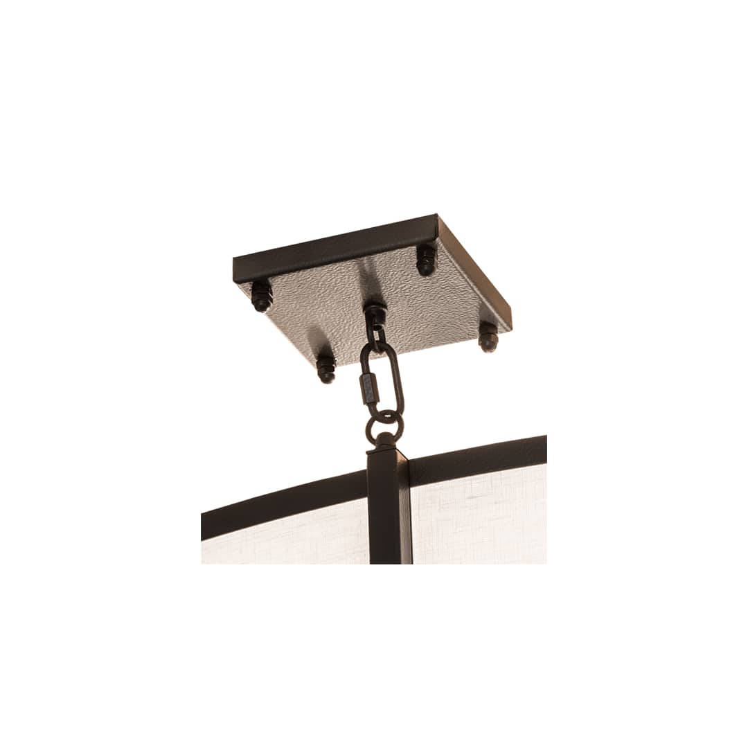 Cilindro Structure 8 Light 60" Wide Semi-Flush Drum Ceiling Fixture